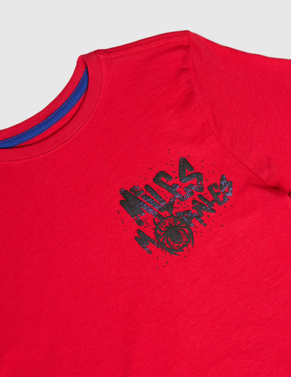 Playera Miles Morales Spider-Man manga corta para niño 3