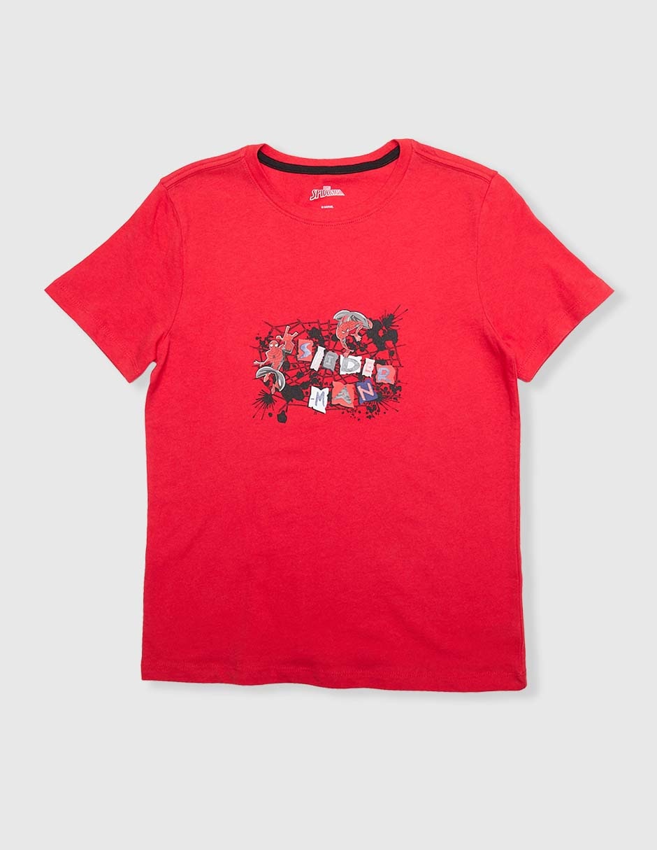 Playera Spider-Man Marvel manga corta para niño