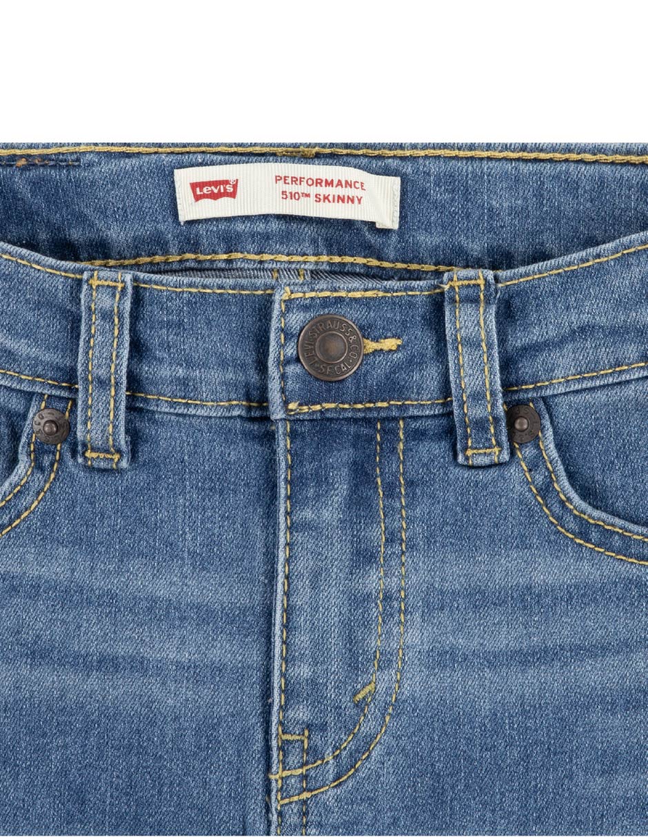 Jeans skinny lavado claro para niño 3