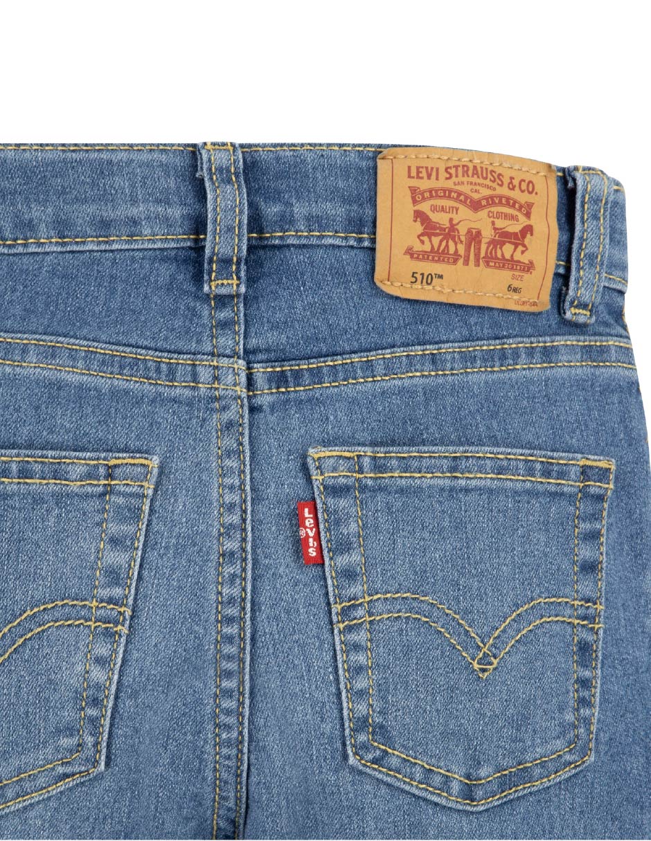 Jeans skinny lavado claro para niño 5