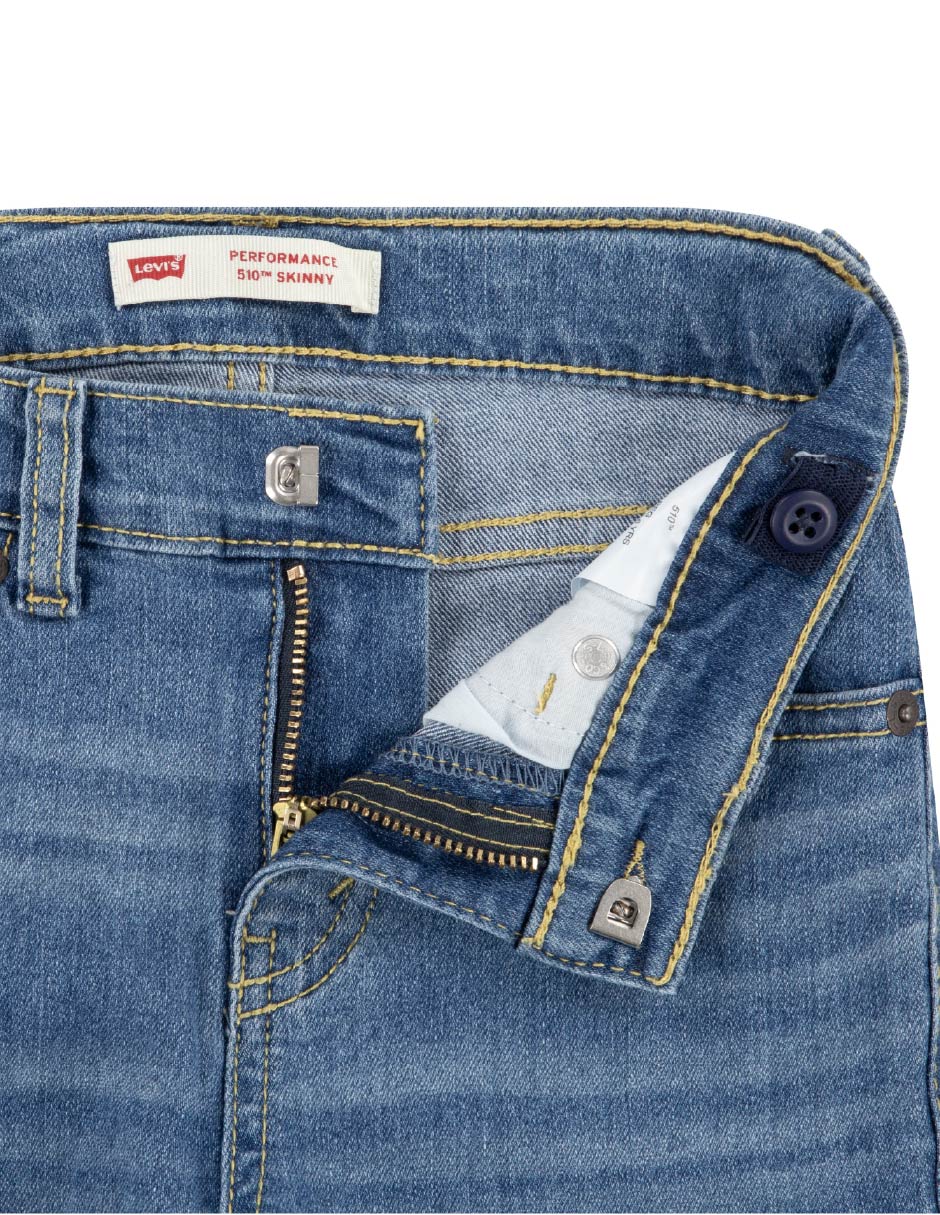 Jeans skinny lavado claro para niño 4