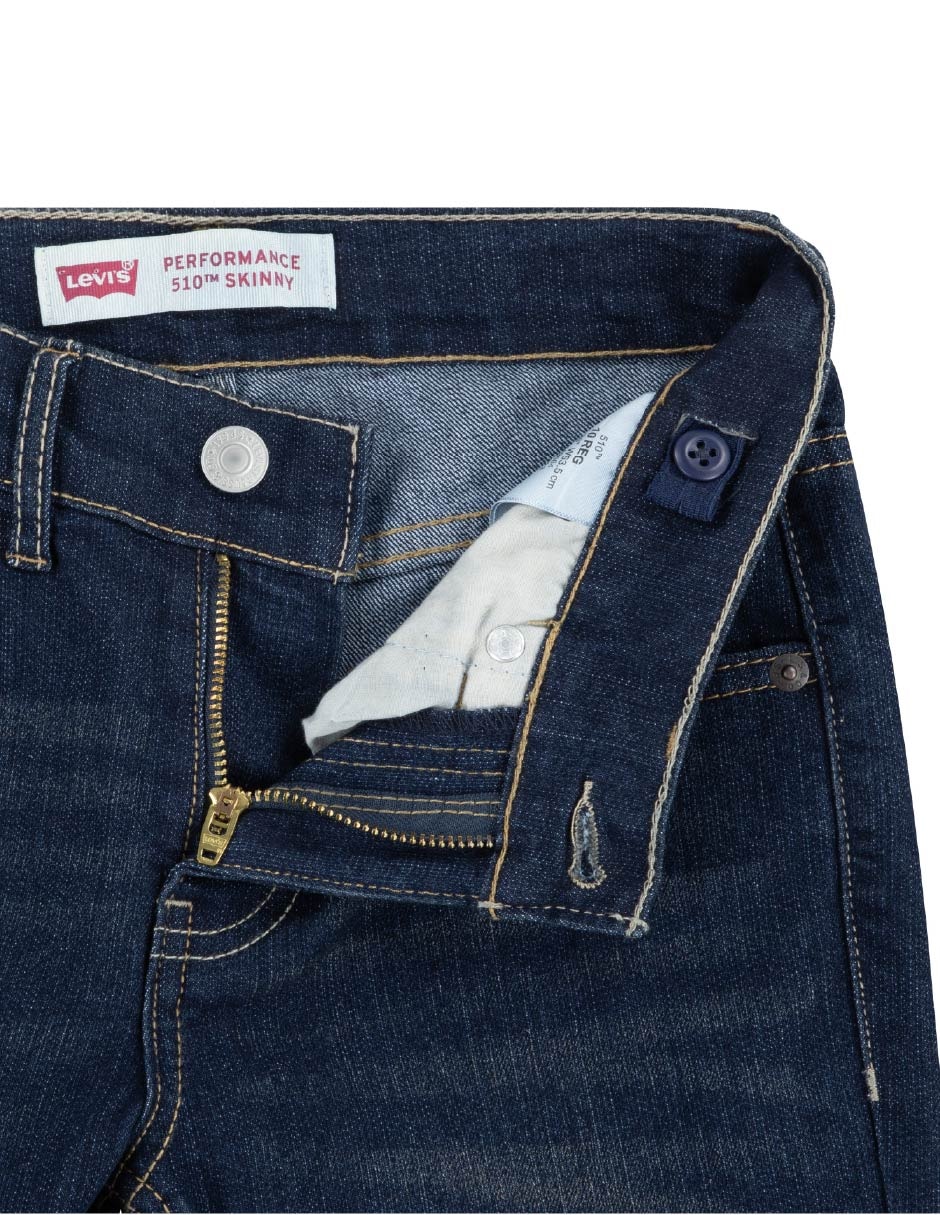 Jeans skinny lavado obscuro para niño 4
