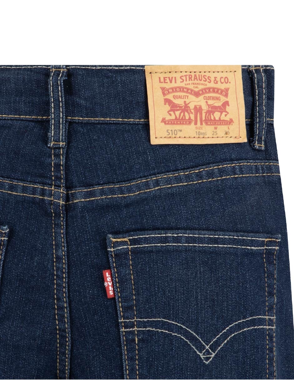 Jeans skinny lavado obscuro para niño 5