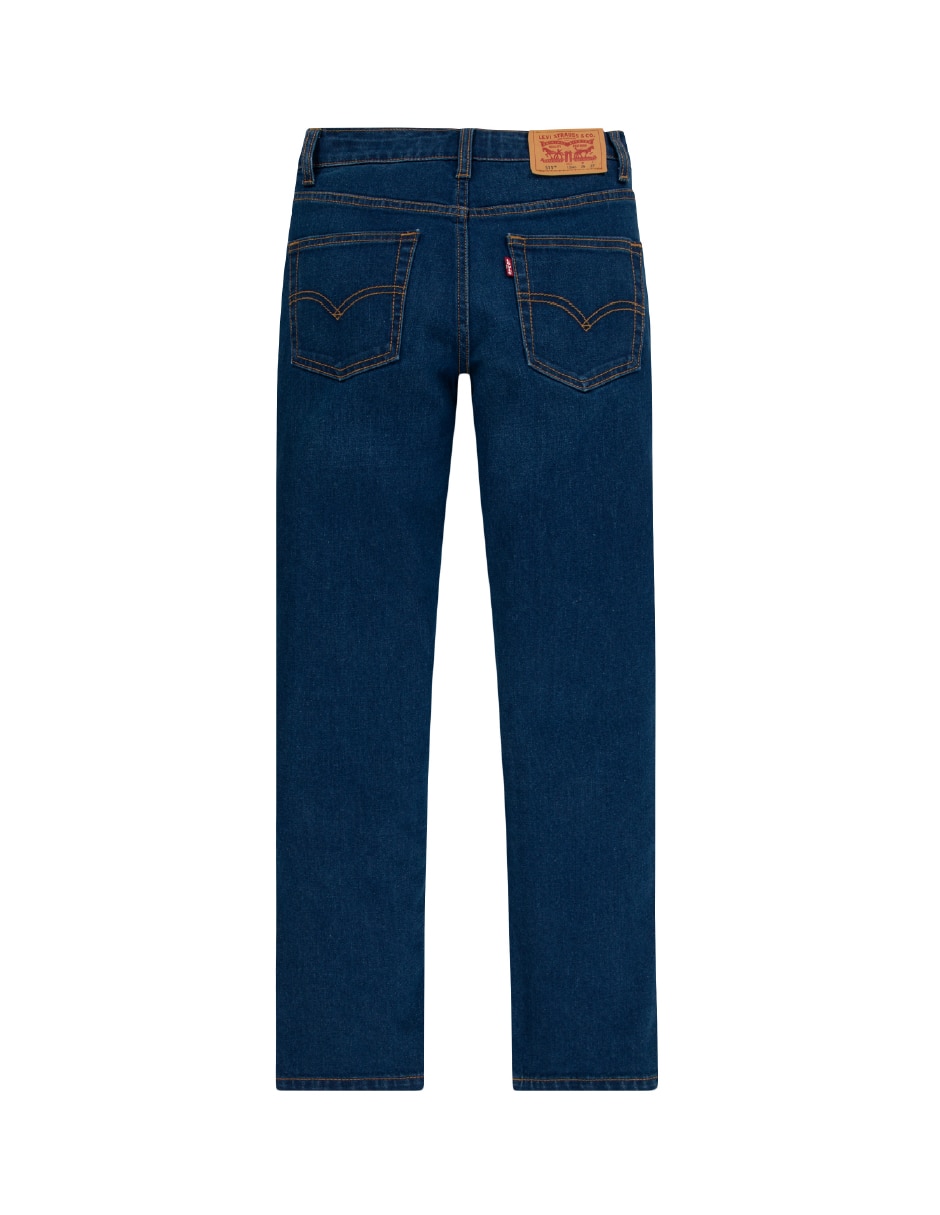 Jeans straight lavado obscuro para niño 2