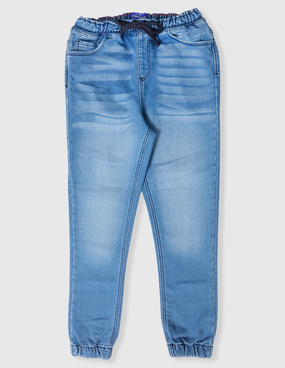 Jeans jogger straight lavado degradado para niña 1
