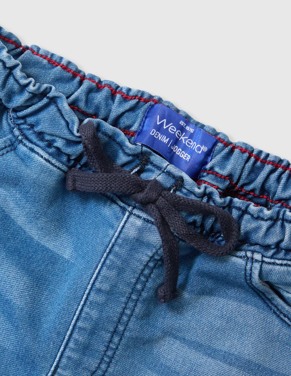 Jeans jogger straight lavado degradado para niña 3