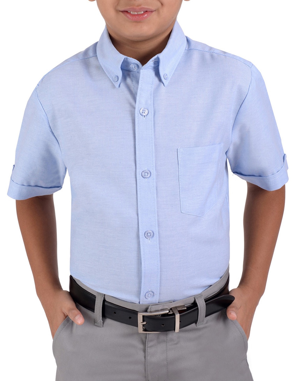 Camisa casual de algodón manga corta para niño Camisa casual de algodón manga corta para niño