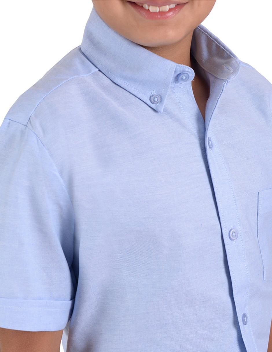 Camisa casual de algodón manga corta para niño 4