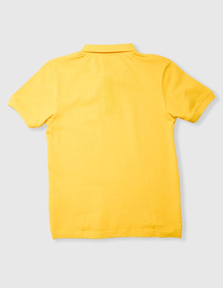Playera tipo polo de algodón para niño