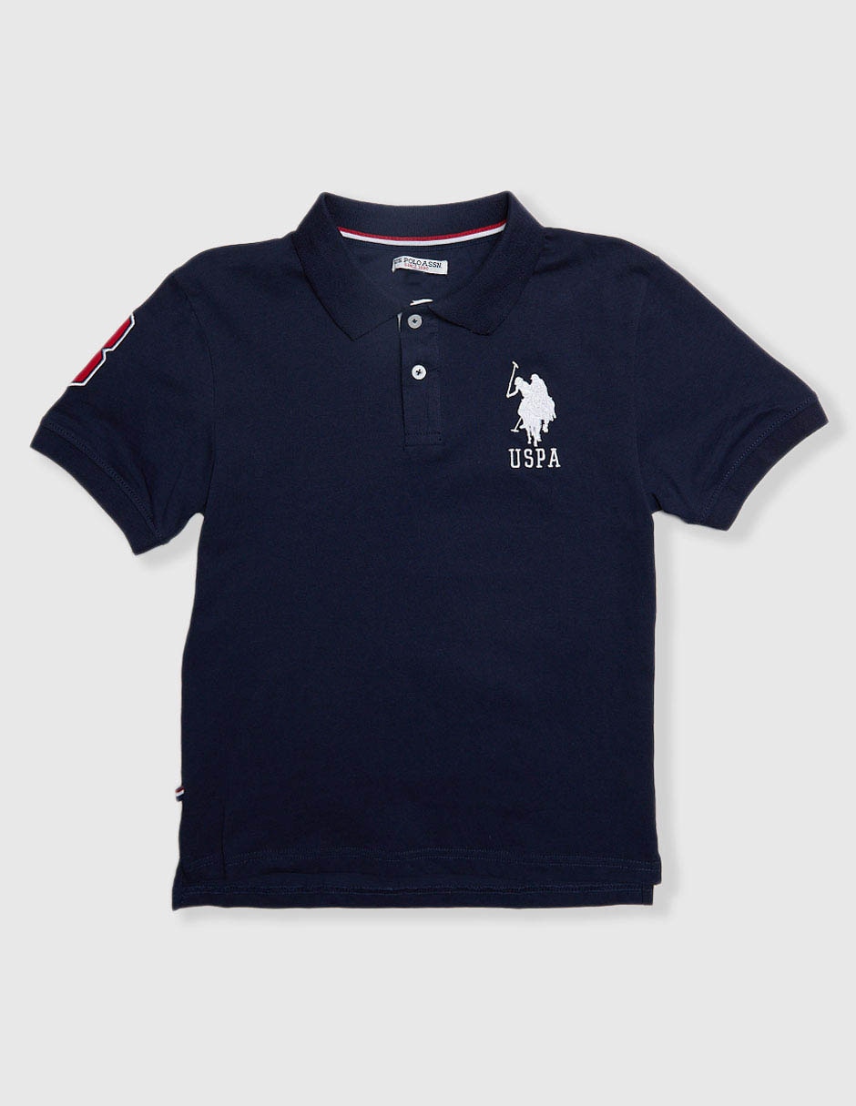 Playera tipo polo de algodón para niño Playera tipo polo de algodón para niño