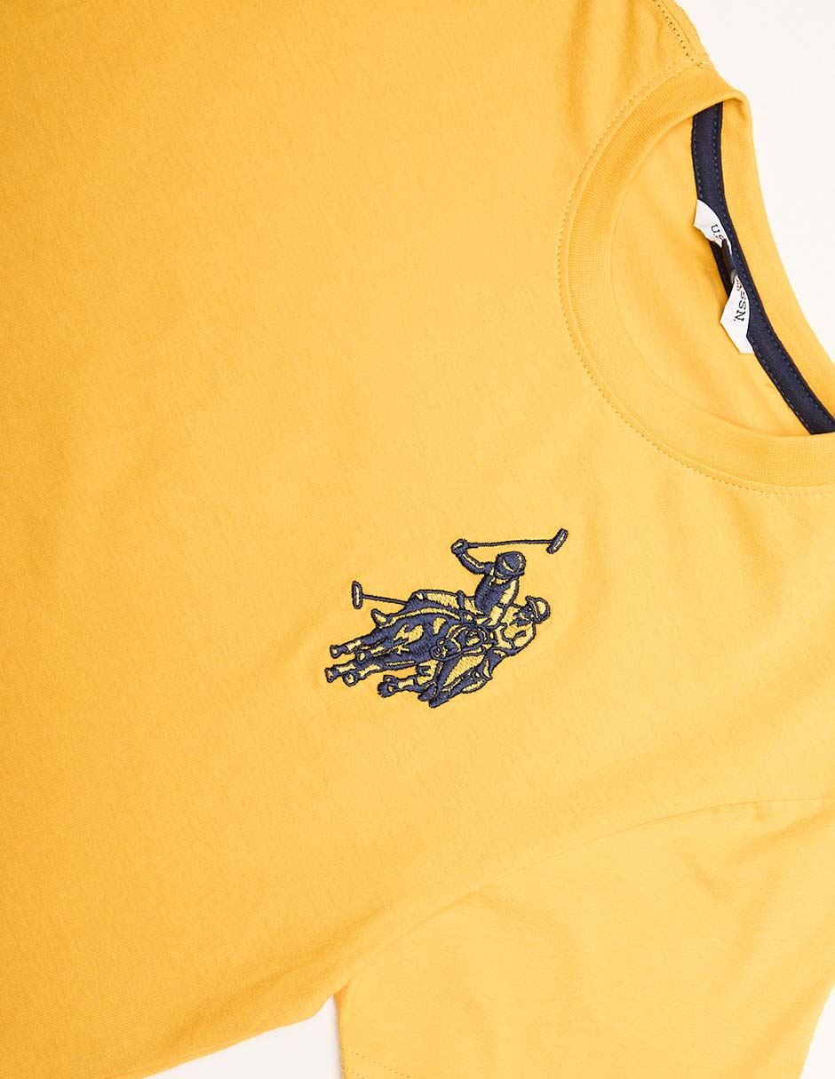 PLAYERA US POLO, EG, AMARILLO LISO M CO