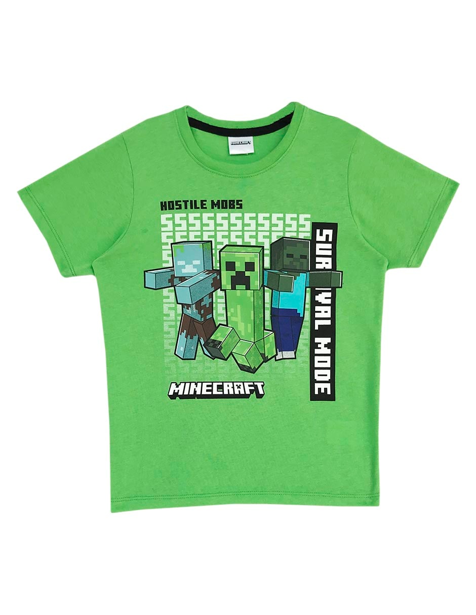Playera Minecraft manga corta para niño