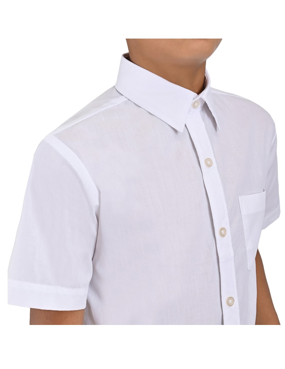 Camisa escolar manga corta para niño 4