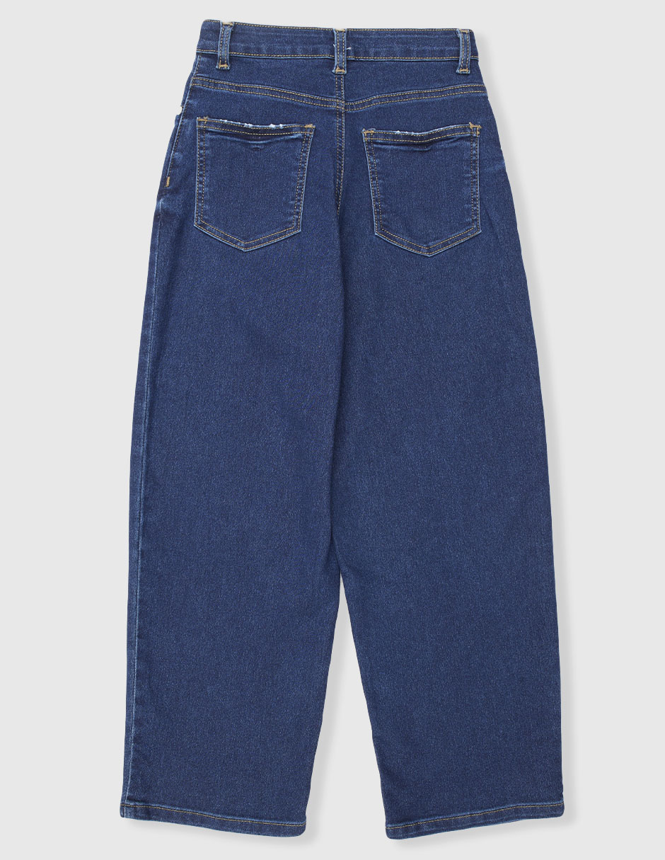 Jeans straight lavado medio para niño 2