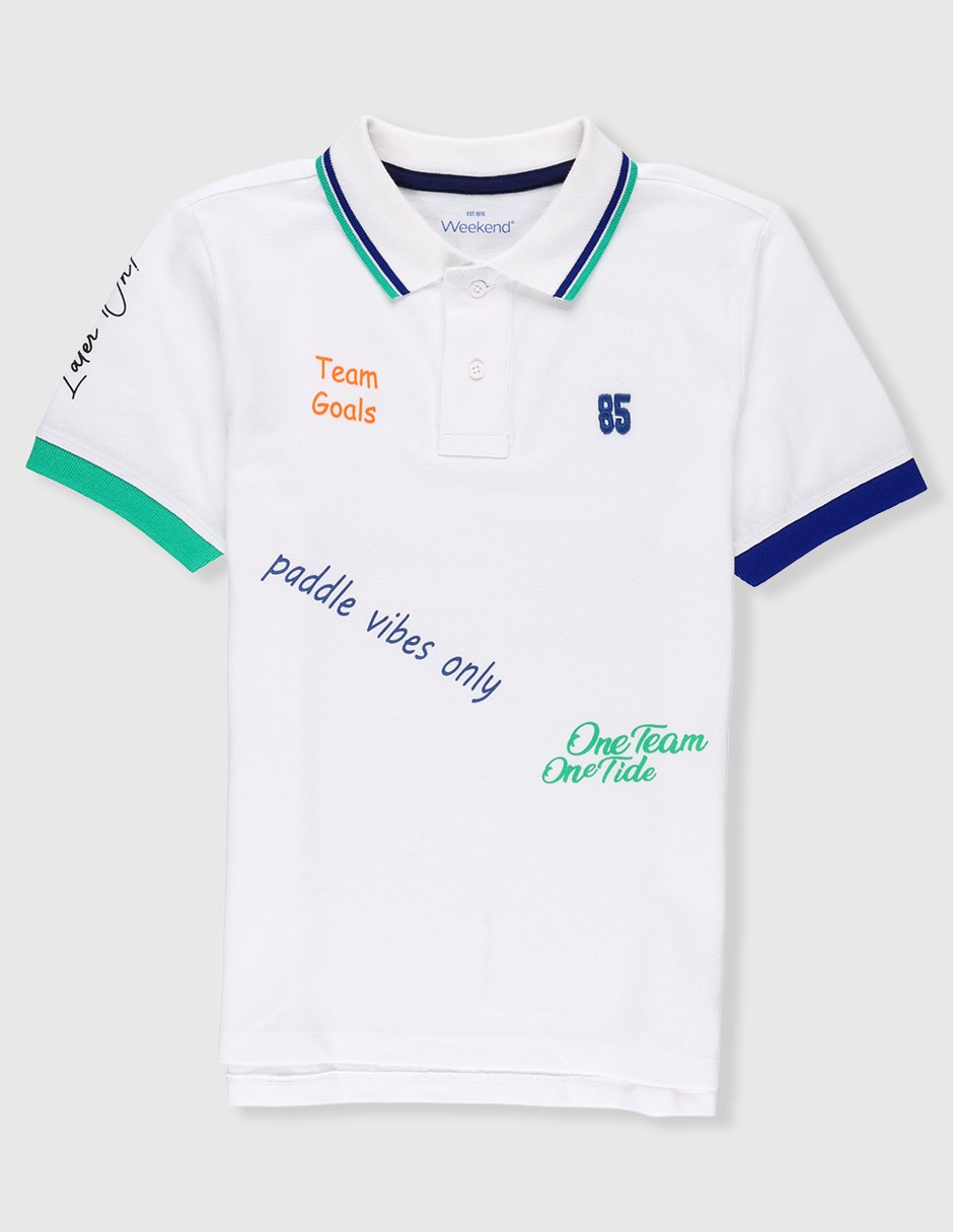 Playera tipo polo de algodón para niño Playera tipo polo de algodón para niño