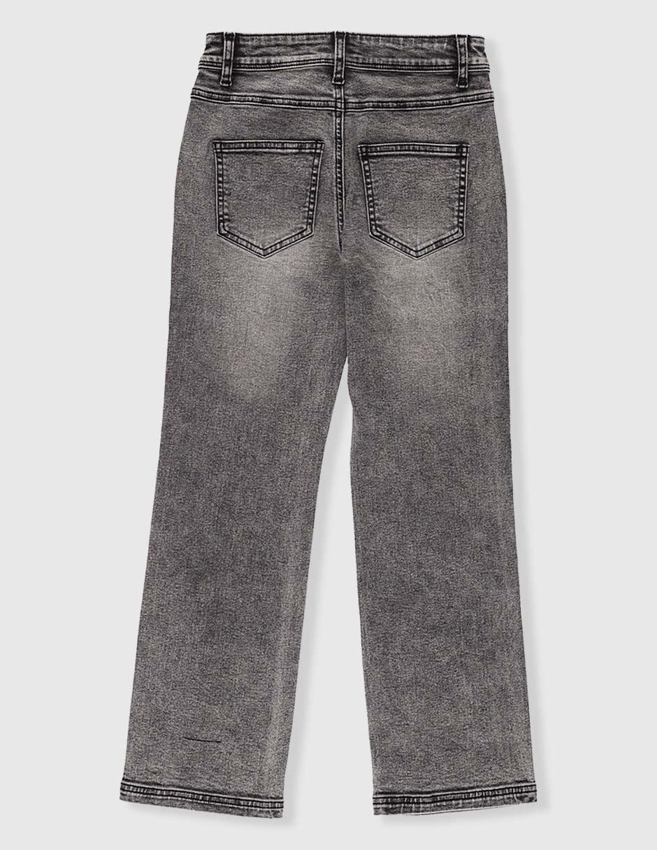 Jeans straight deslavado para niña 2
