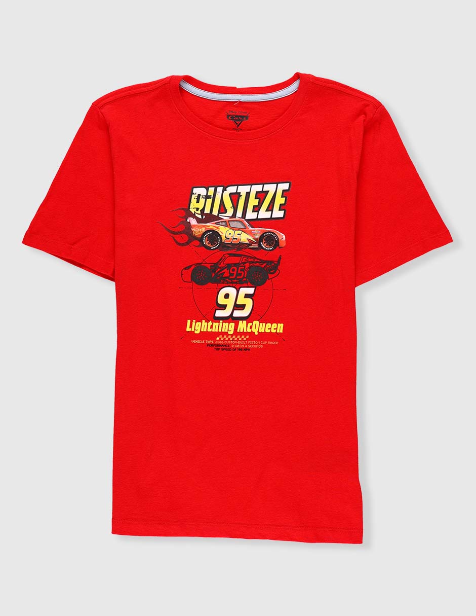 Playera Lightning McQueen manga corta para niño Playera Lightning McQueen manga corta para niño
