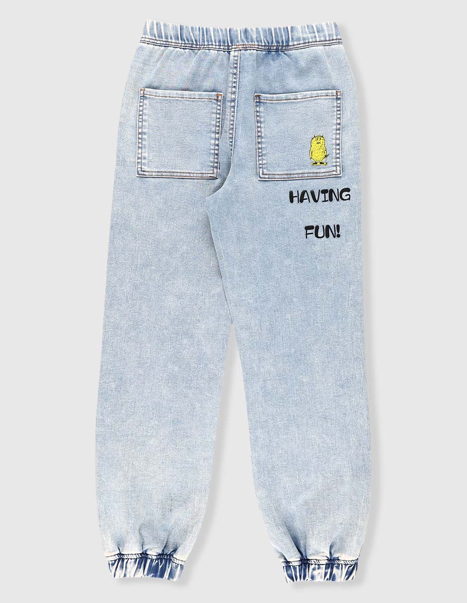 Jeans jogger straight para niño 2