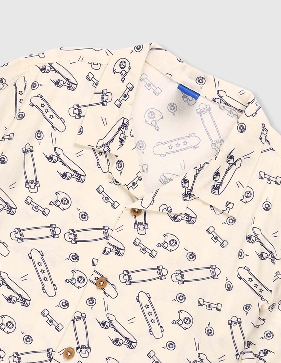 Camisa casual manga corta para niño 4