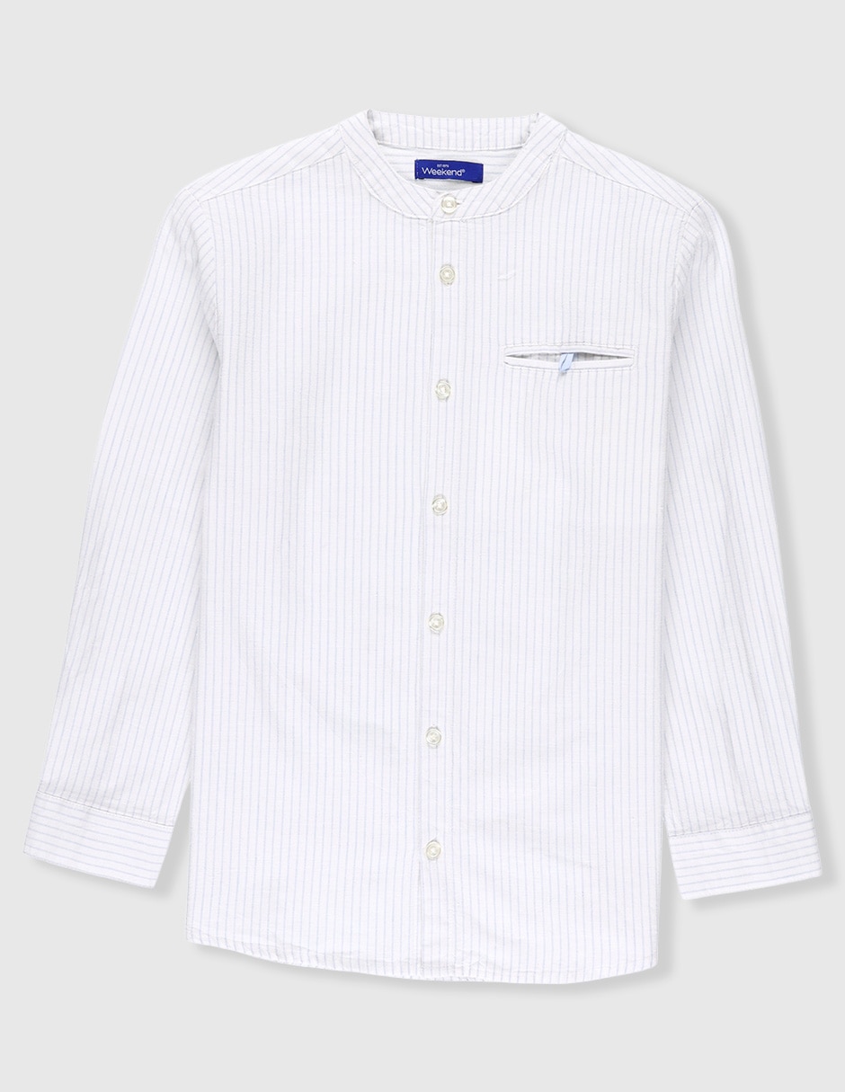 Camisa casual de algodón manga larga para niño Camisa casual de algodón manga larga para niño