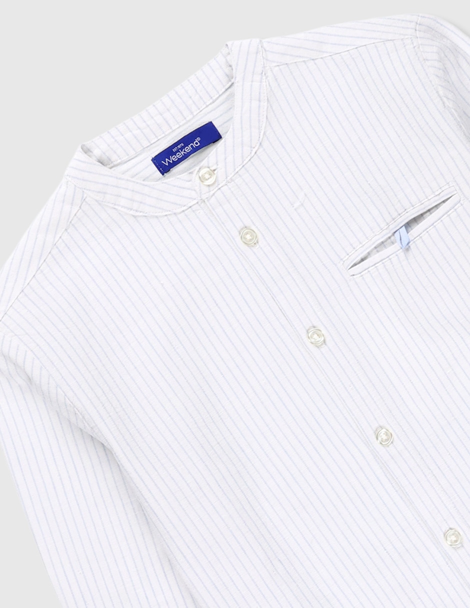 Camisa casual de algodón manga larga para niño 3