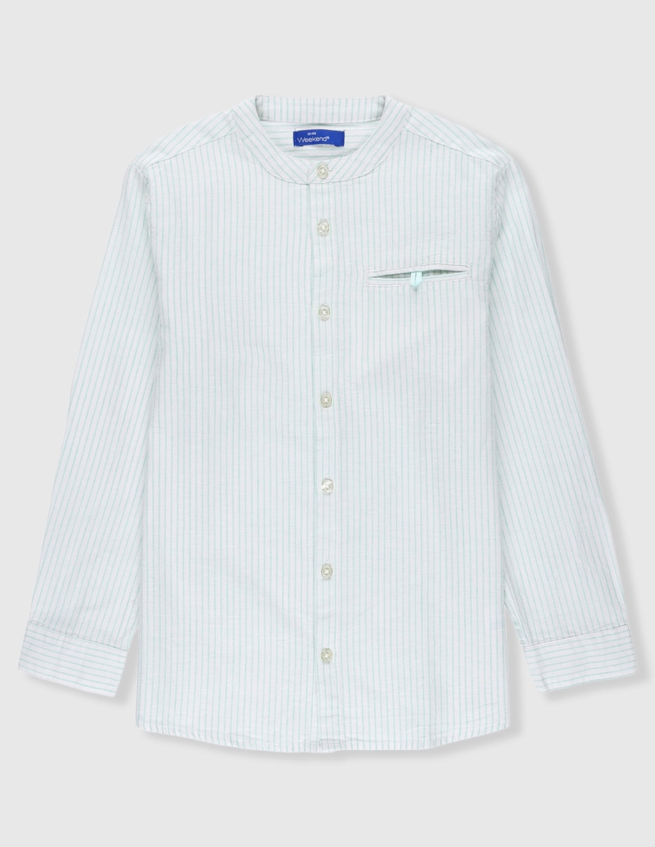 Camisa casual de algodón manga larga para niño Camisa casual de algodón manga larga para niño