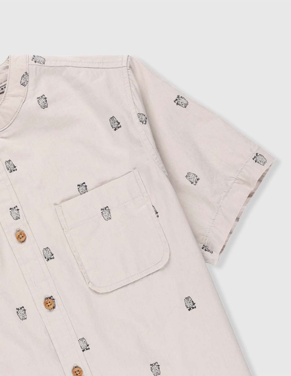 Camisa casual de algodón manga corta para niño 3