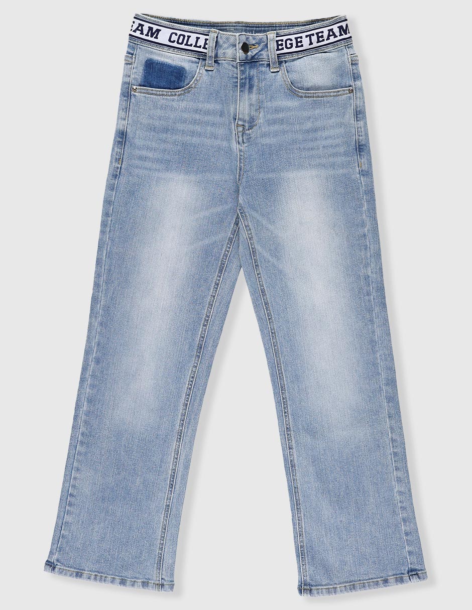 Jeans straight deslavado para niño Jeans straight deslavado para niño