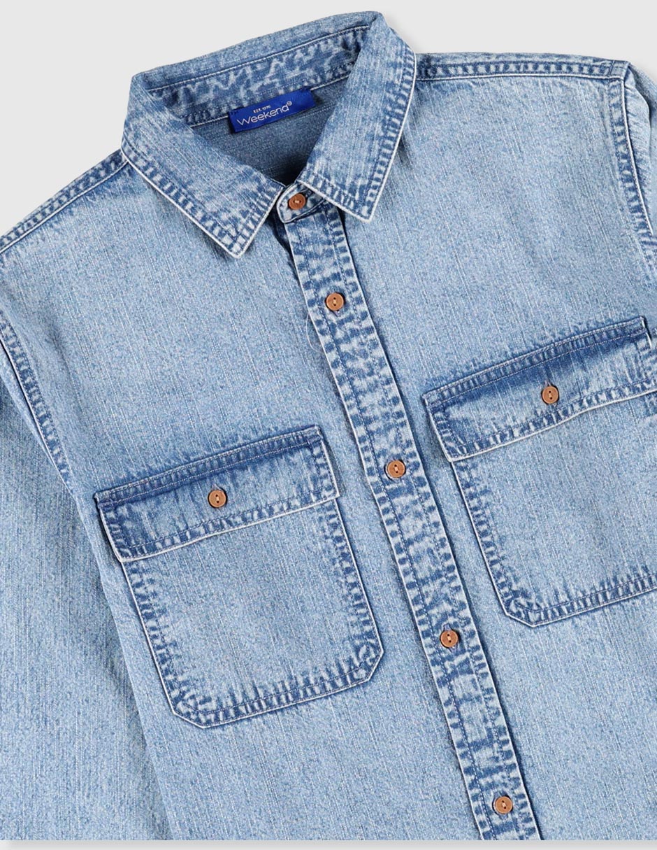Camisa casual de algodón manga larga para niño 3