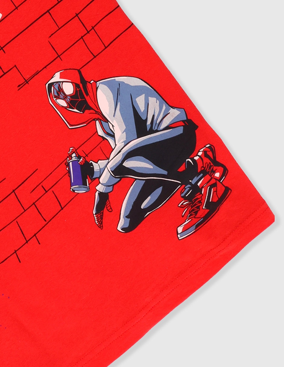 Playera Spider Man Miles Morales manga corta para niño 3