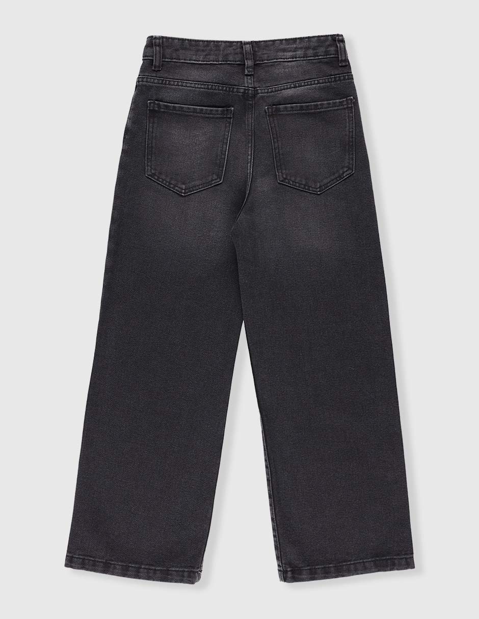 Jeans amplio lavado obscuro para niño 2