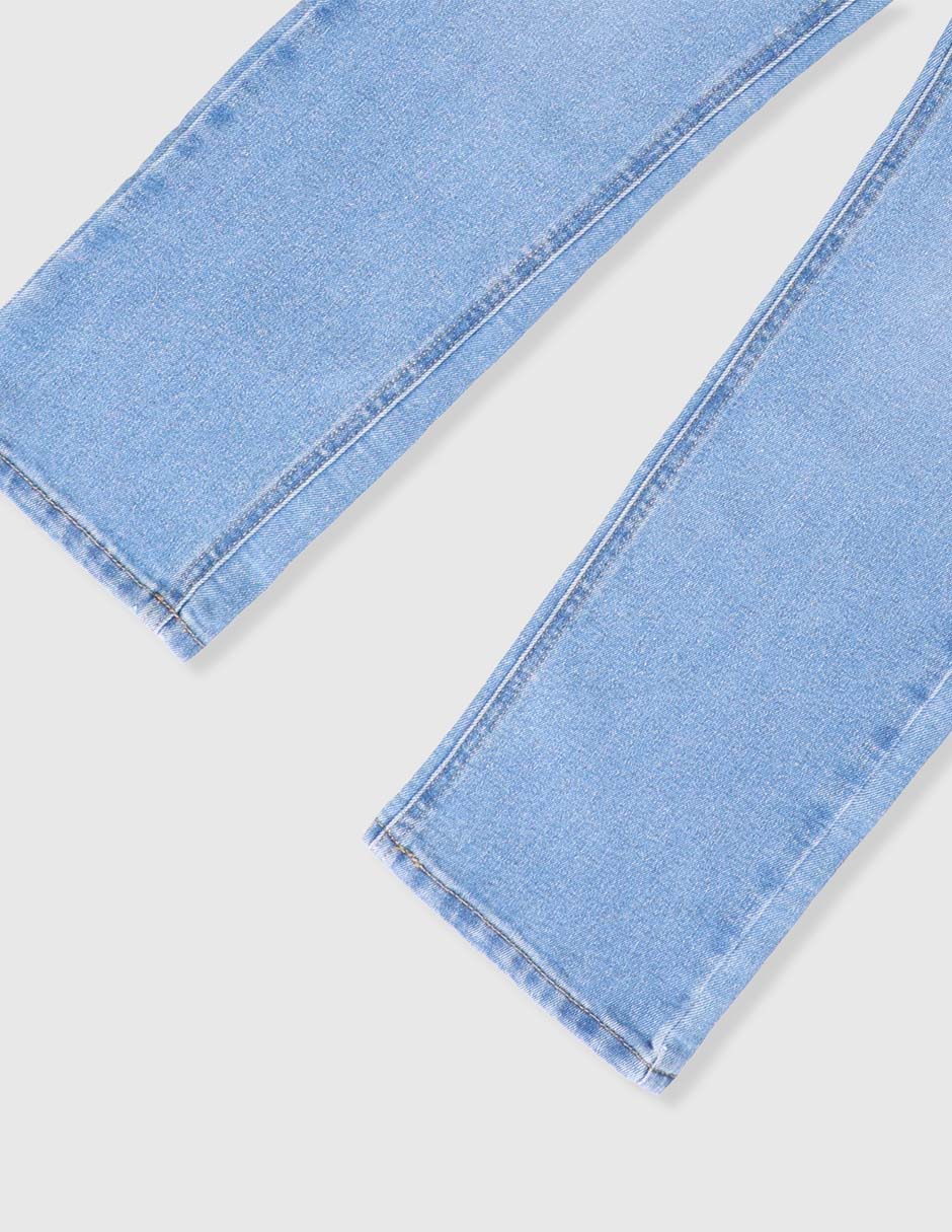 Jeans straight lavado stone wash para niño 4