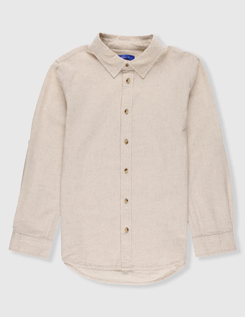 Camisa casual de algodón manga larga para niño Camisa casual de algodón manga larga para niño