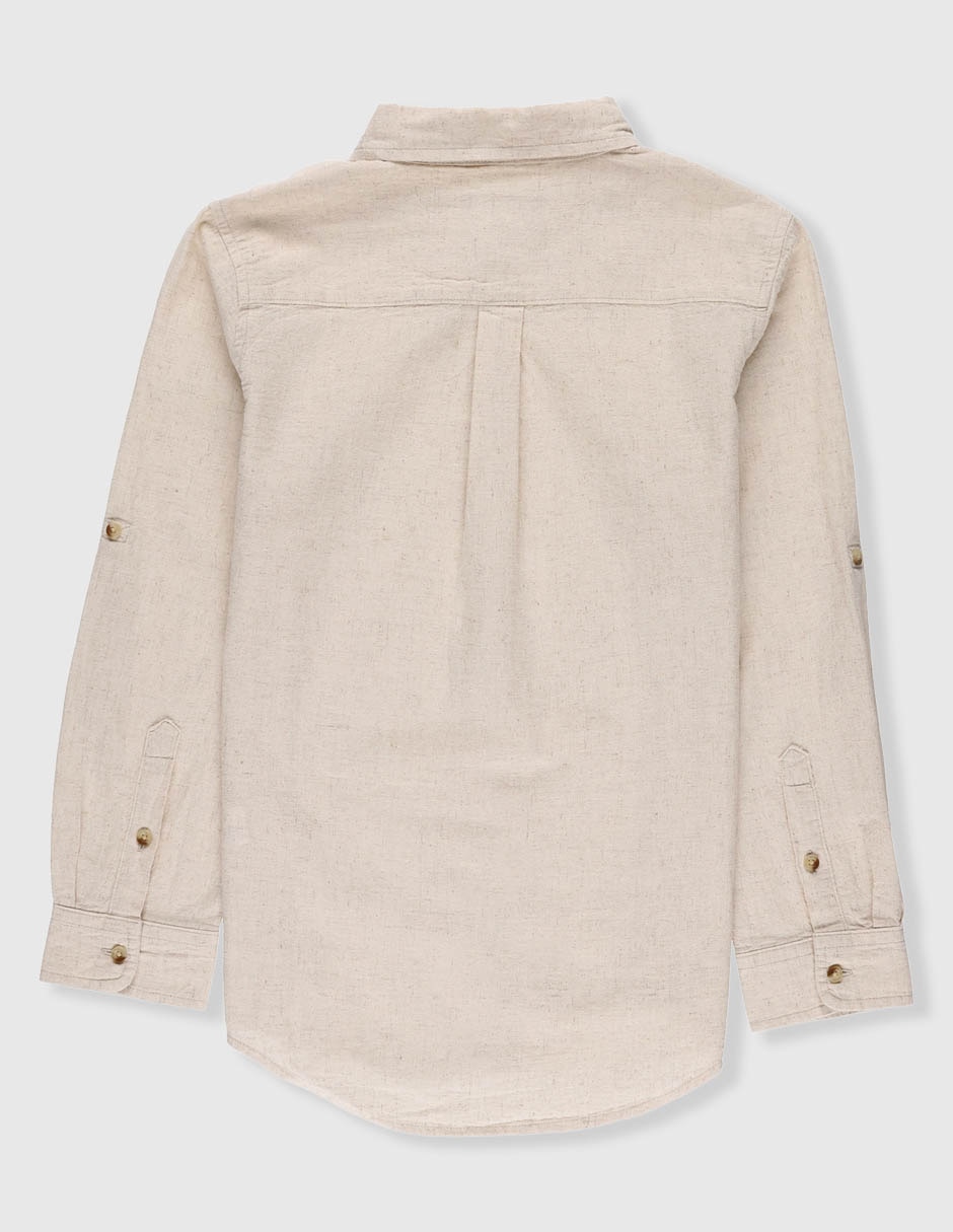 Camisa casual de algodón manga larga para niño 2