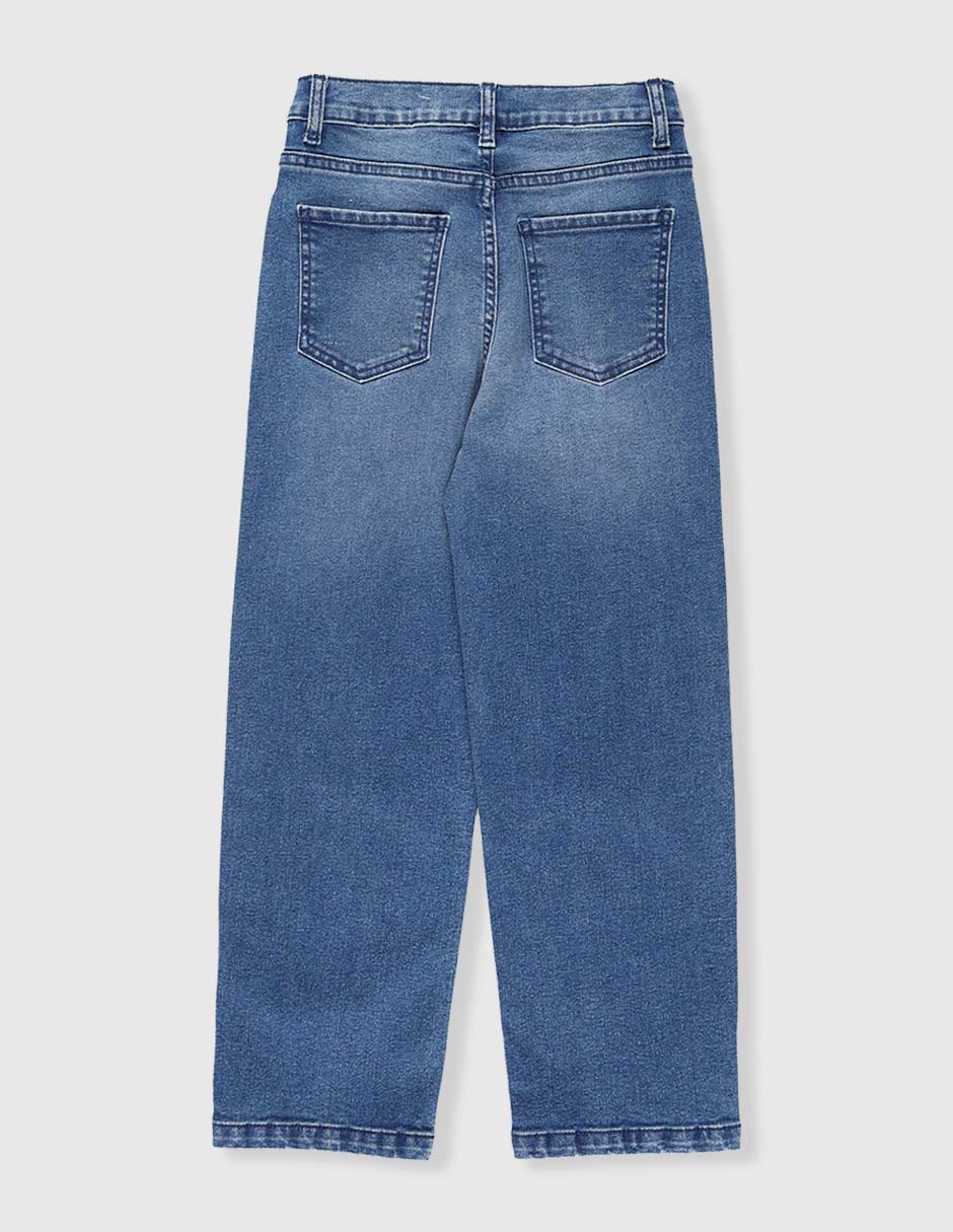 Jeans baggy lavado medio para niño 2