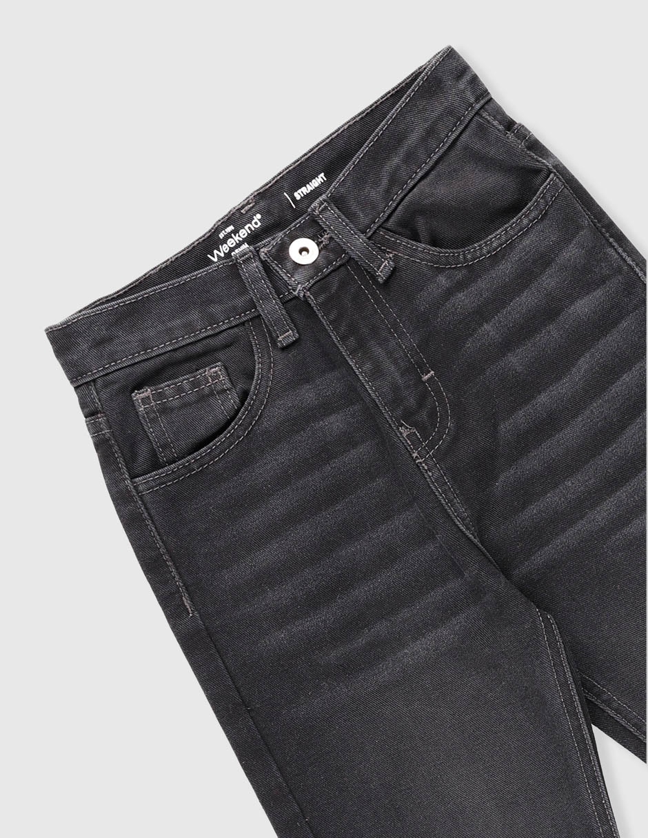 Jeans straight lavado obscuro para niño 3