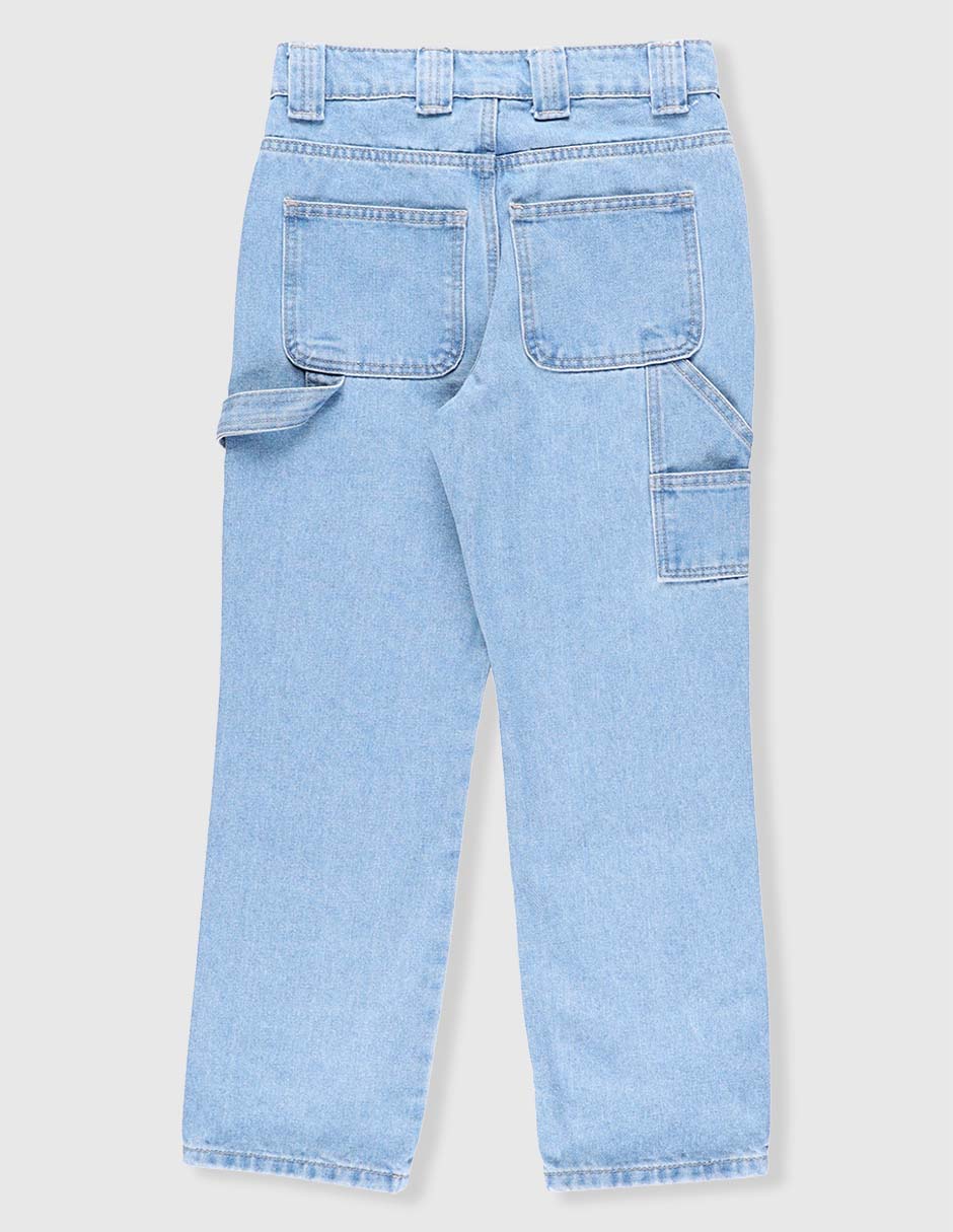 Jeans straight lavado claro para niña 2