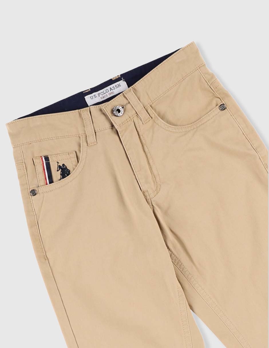 PANTALON 5 BOLSAS US POLO, 10, KHAKI LI