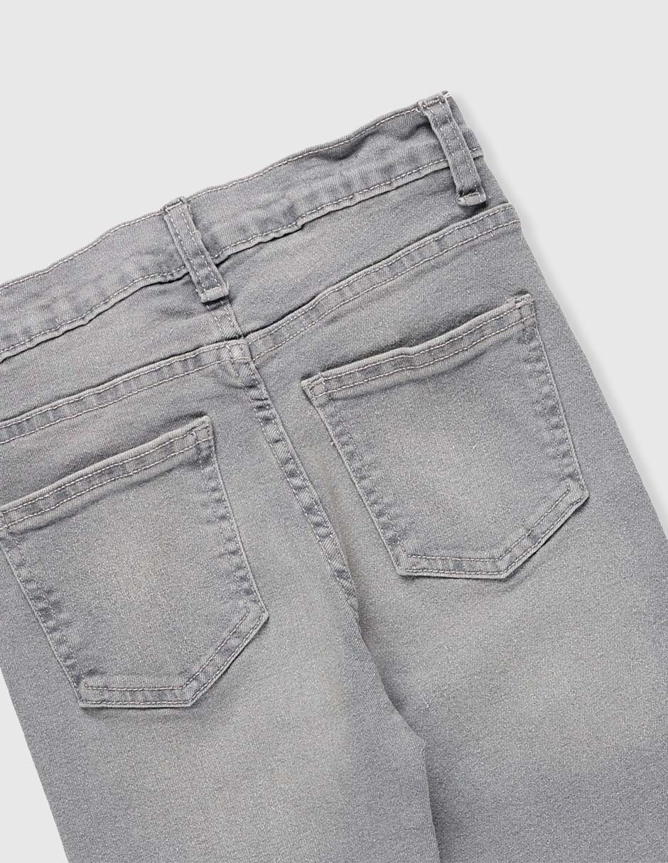 Jeans straight lavado obscuro para niño 4
