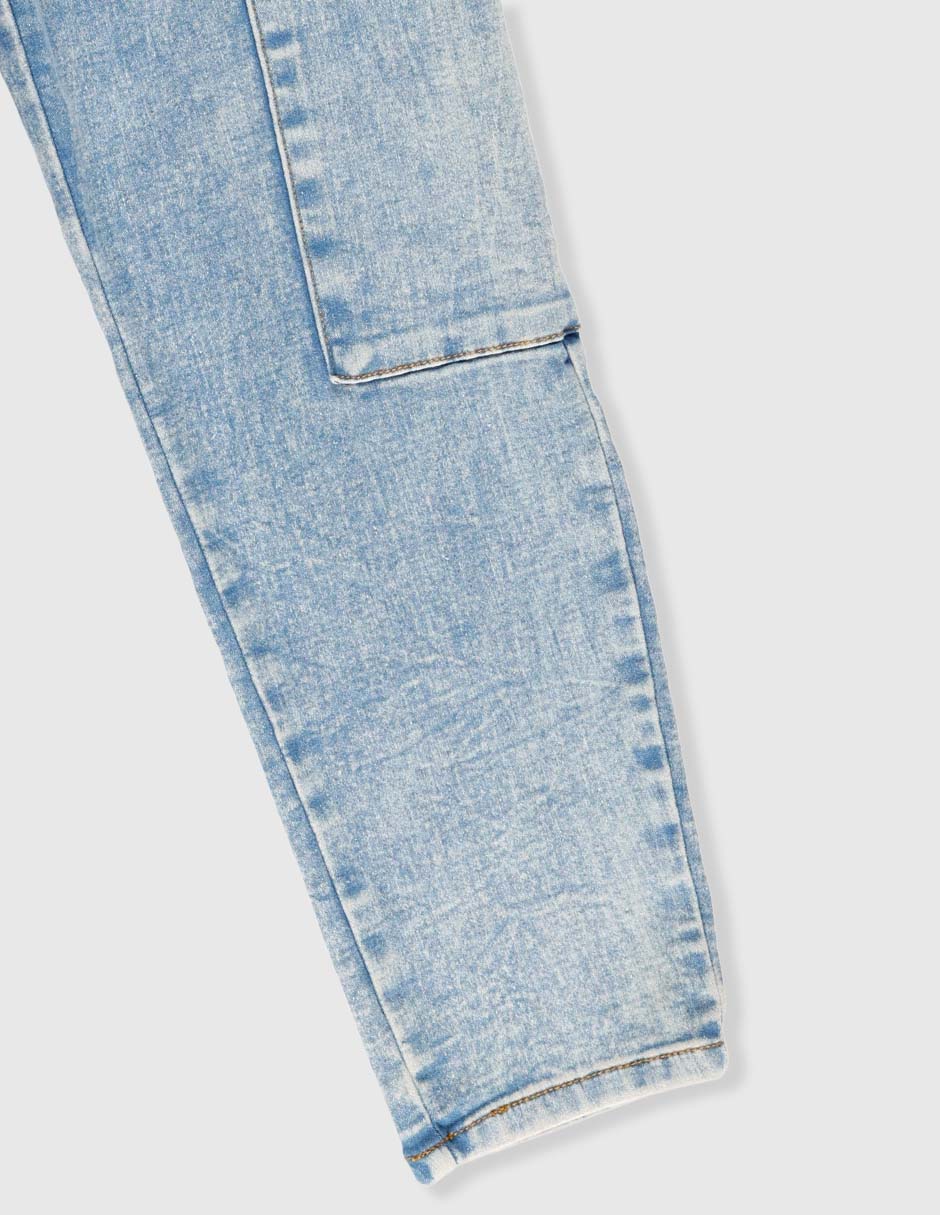 Jeans cargo baggy Weekend lavado bitono para niña 4