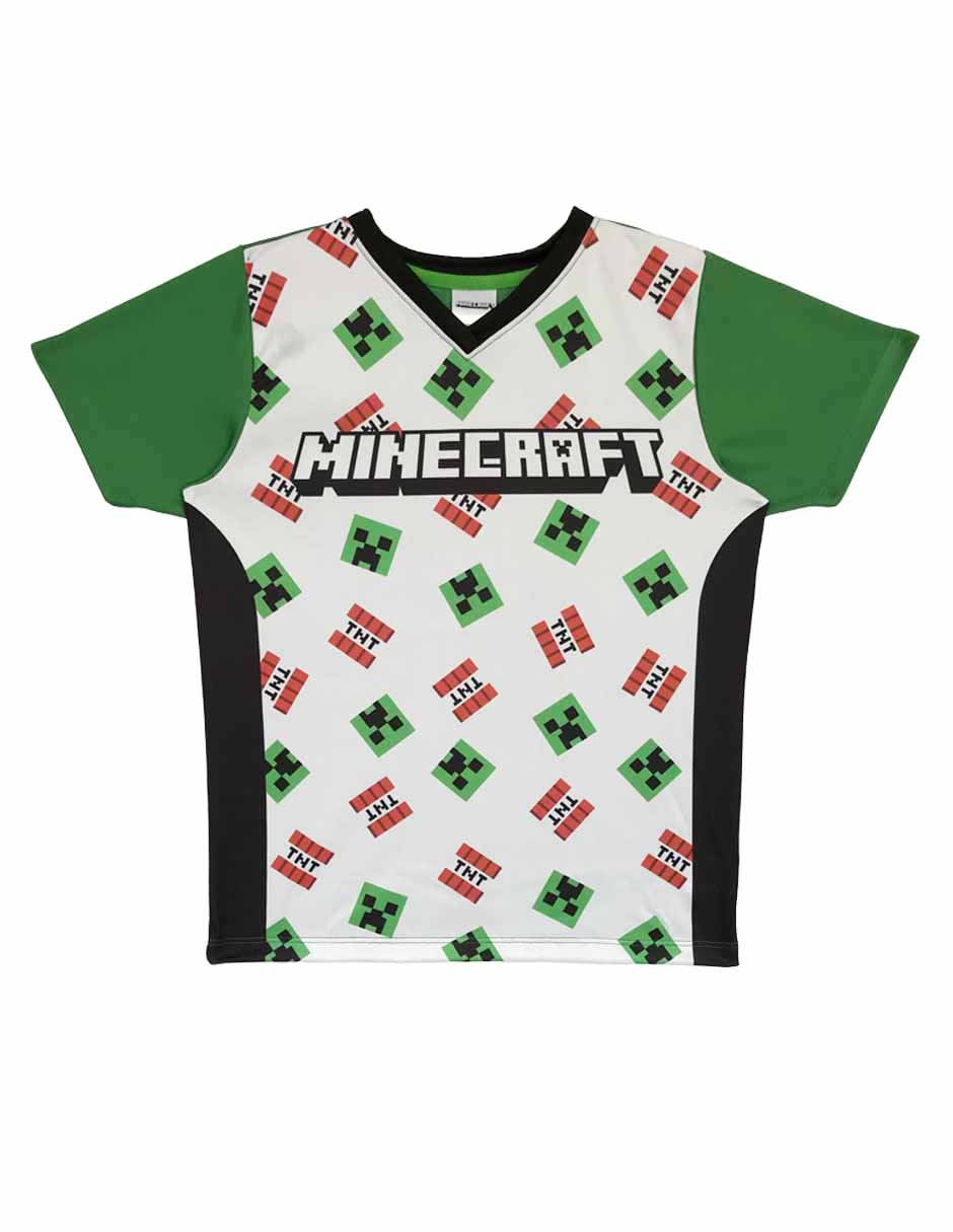Playera Minecraft manga corta para niño
