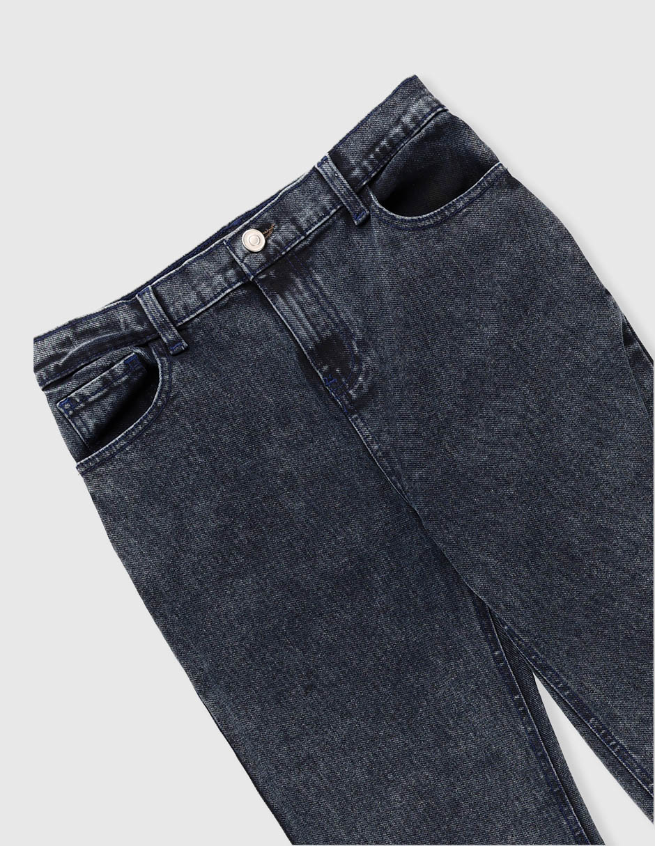 Jeans straight lavado obscuro para niño 3