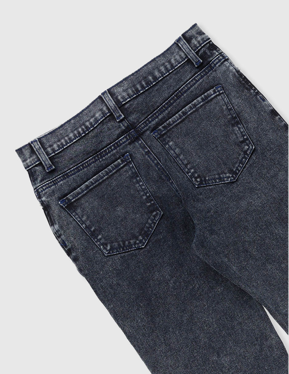 Jeans straight lavado obscuro para niño 4