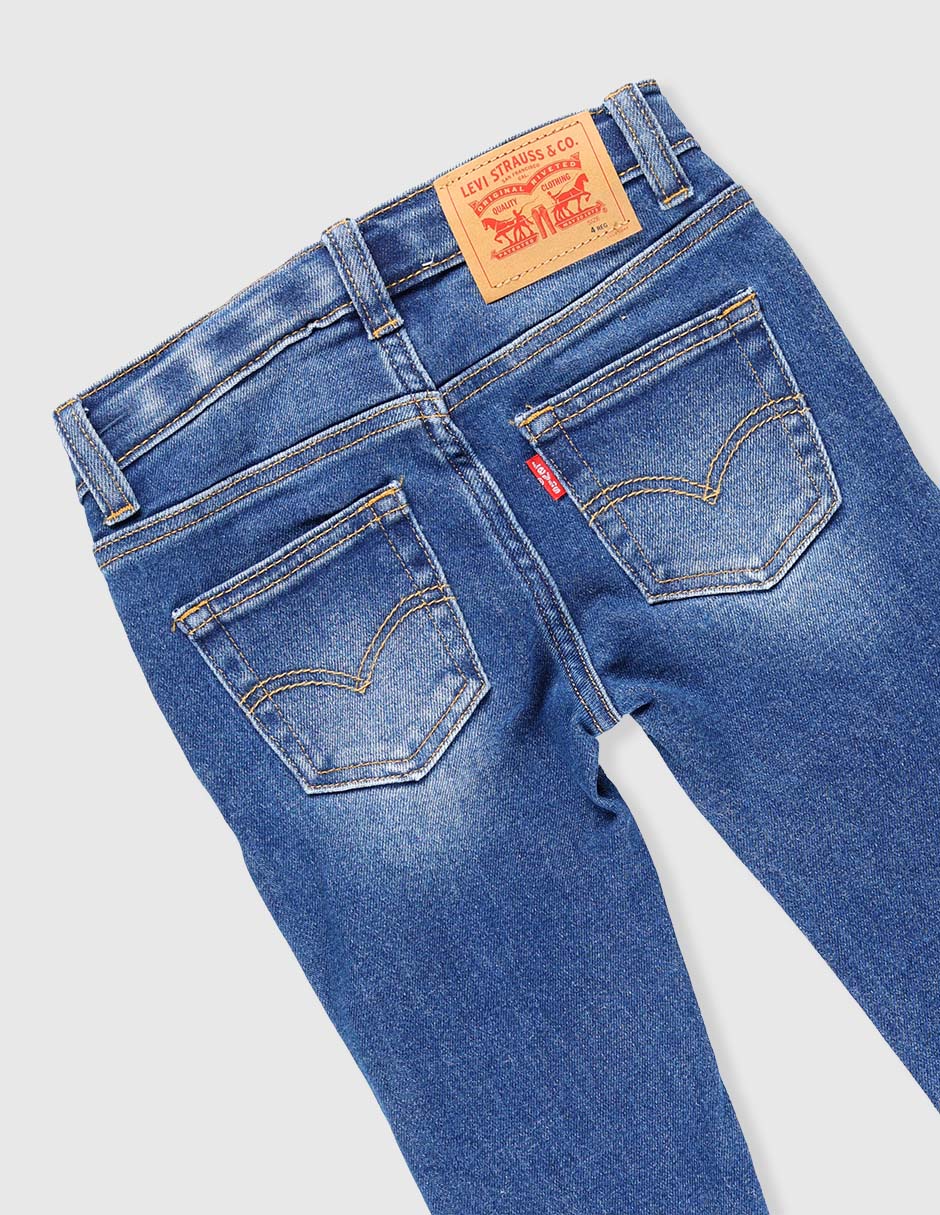 Jeans super skinny lavado stone wash para niño 4