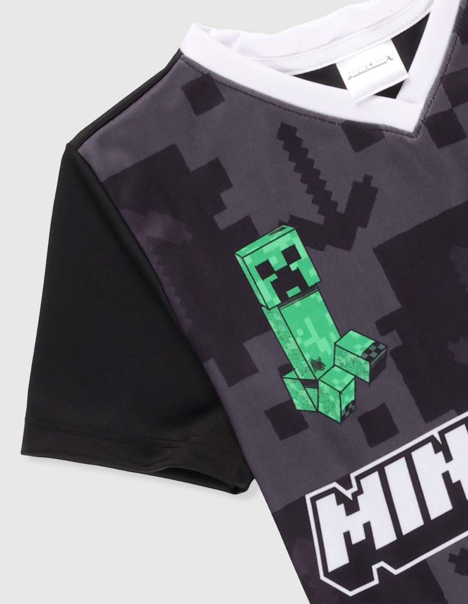 Playera Minecraft manga corta para niño 3