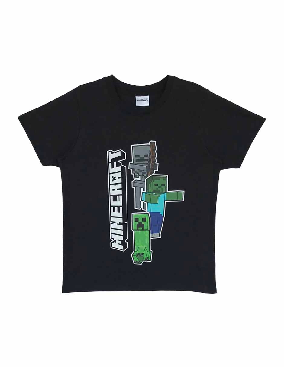 Playera Minecraft manga corta para niño Playera Minecraft manga corta para niño