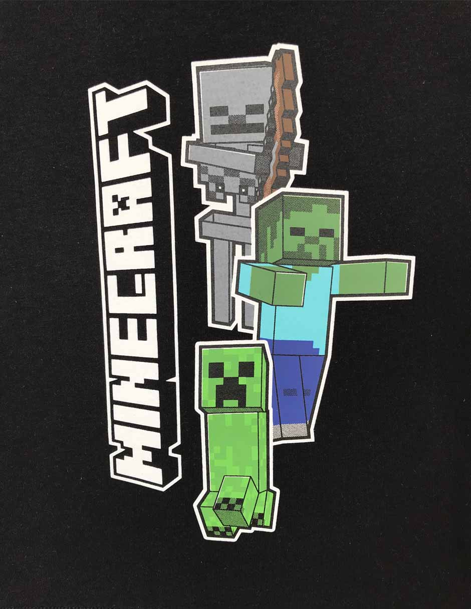 Playera Minecraft manga corta para niño 3