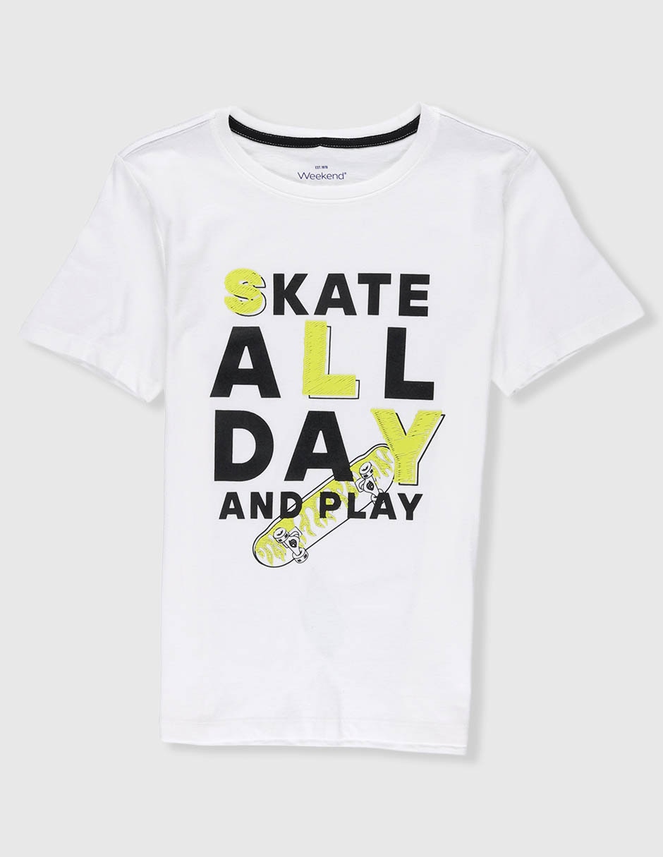 Playera Skate manga corta para niño Playera Skate manga corta para niño