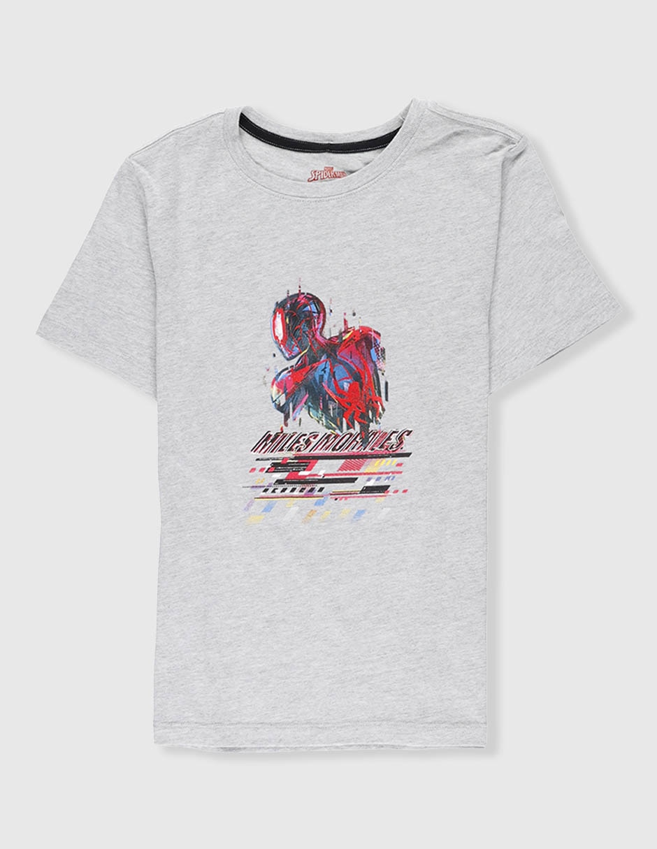 Playera Miles Morales Spider-Man manga corta para niño Playera Miles Morales Spider-Man manga corta para niño