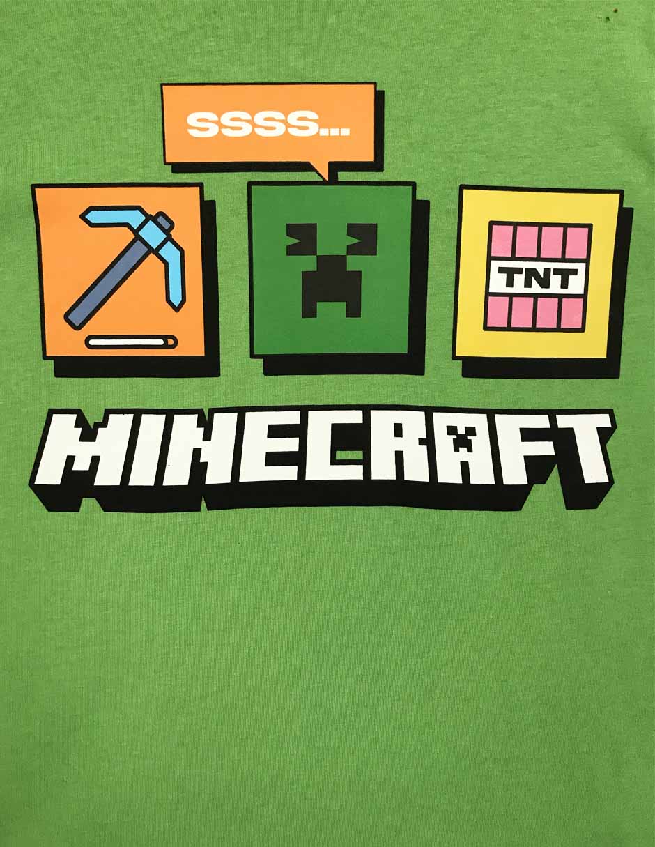 Playera Minecraft manga corta para niño 3
